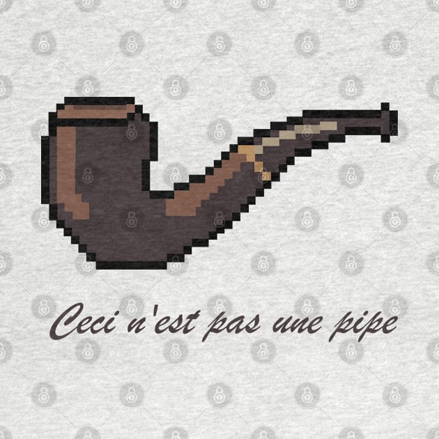 Ceci n'est pas une pipe - pixel art by nurkaymazdesing